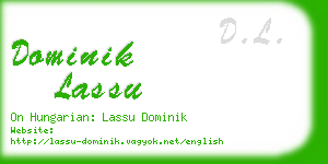 dominik lassu business card